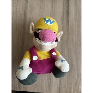 Vintage 1997 Wario Bean Bag Plush Doll 6" BD&A, Super Mario‎ Bros, Nintendo 64
